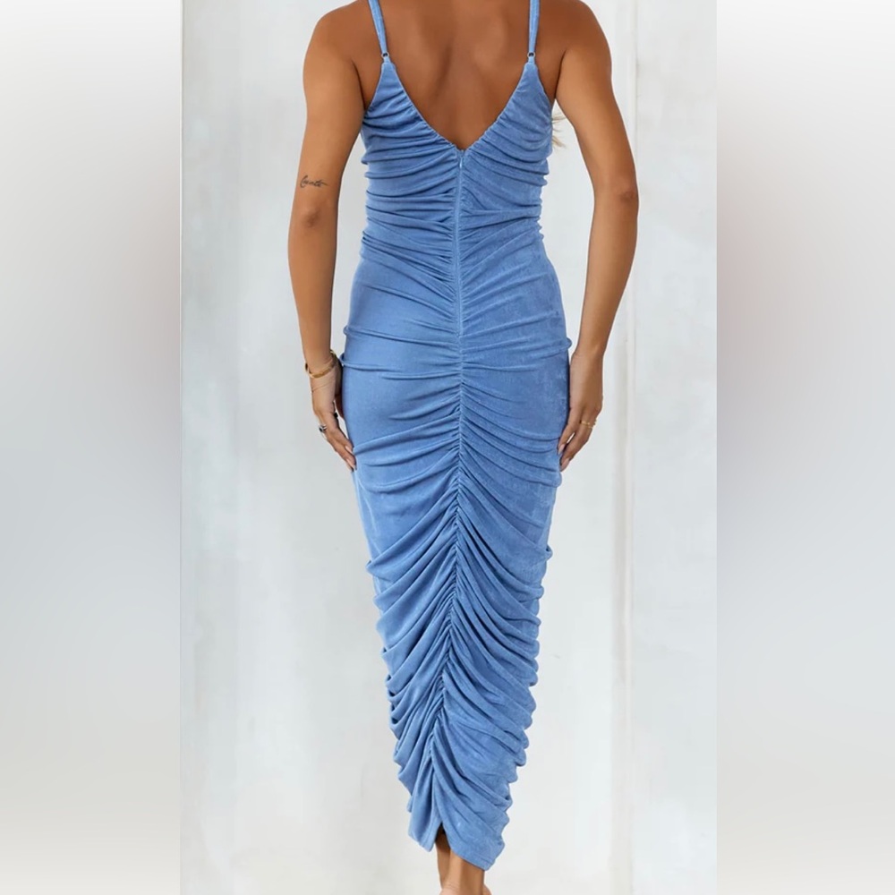 Hello Molly Blue Cinched Dress - Size XS